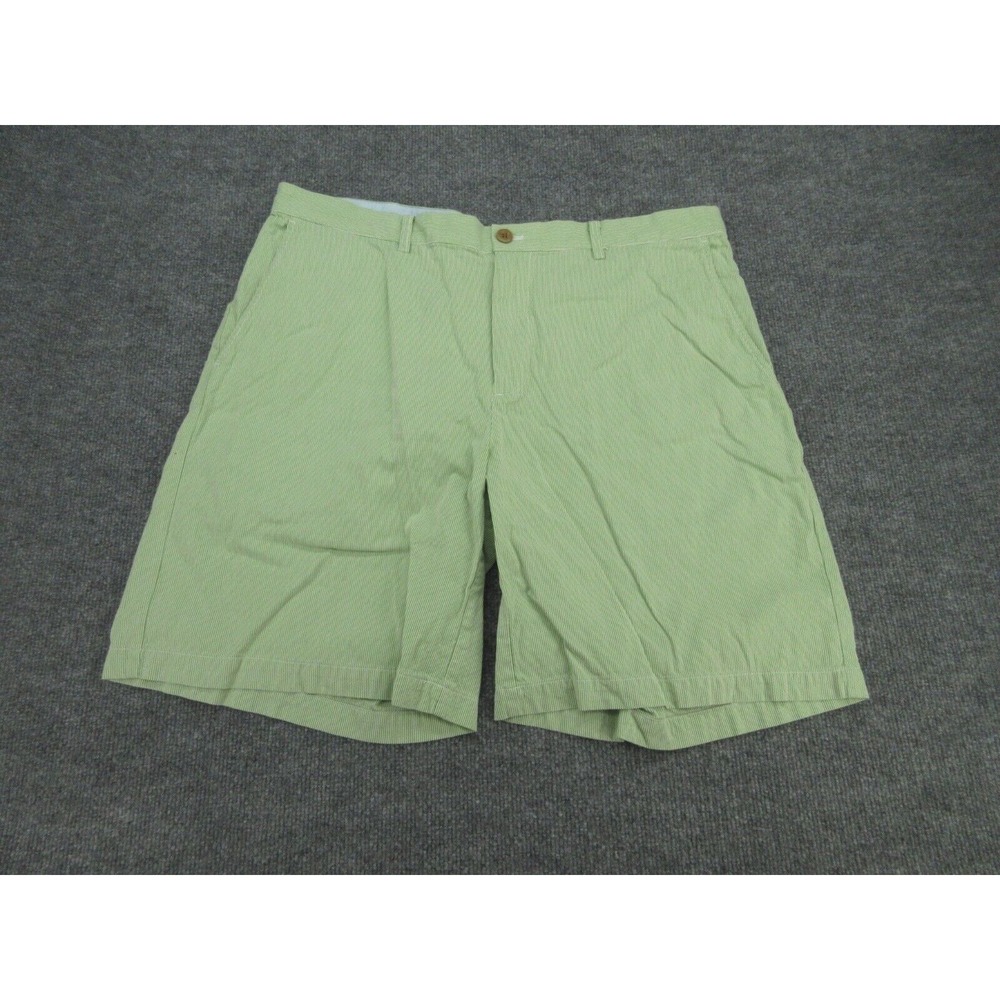 Vineyard Vines Mens Shorts Regular Green Seersucker Pinstripe 38